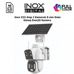  Inox X22 4mp 2 Kameralı E-sim Solar Güneş Enerjili Kamera